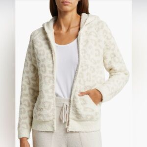 Barefoot Dreams CozyChic Cheetah Print Zip Hoodie
